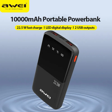 Awei P10K 10000mAh PD ফাস্ট চার্জ পাওয়ার ব্যাংক 4
