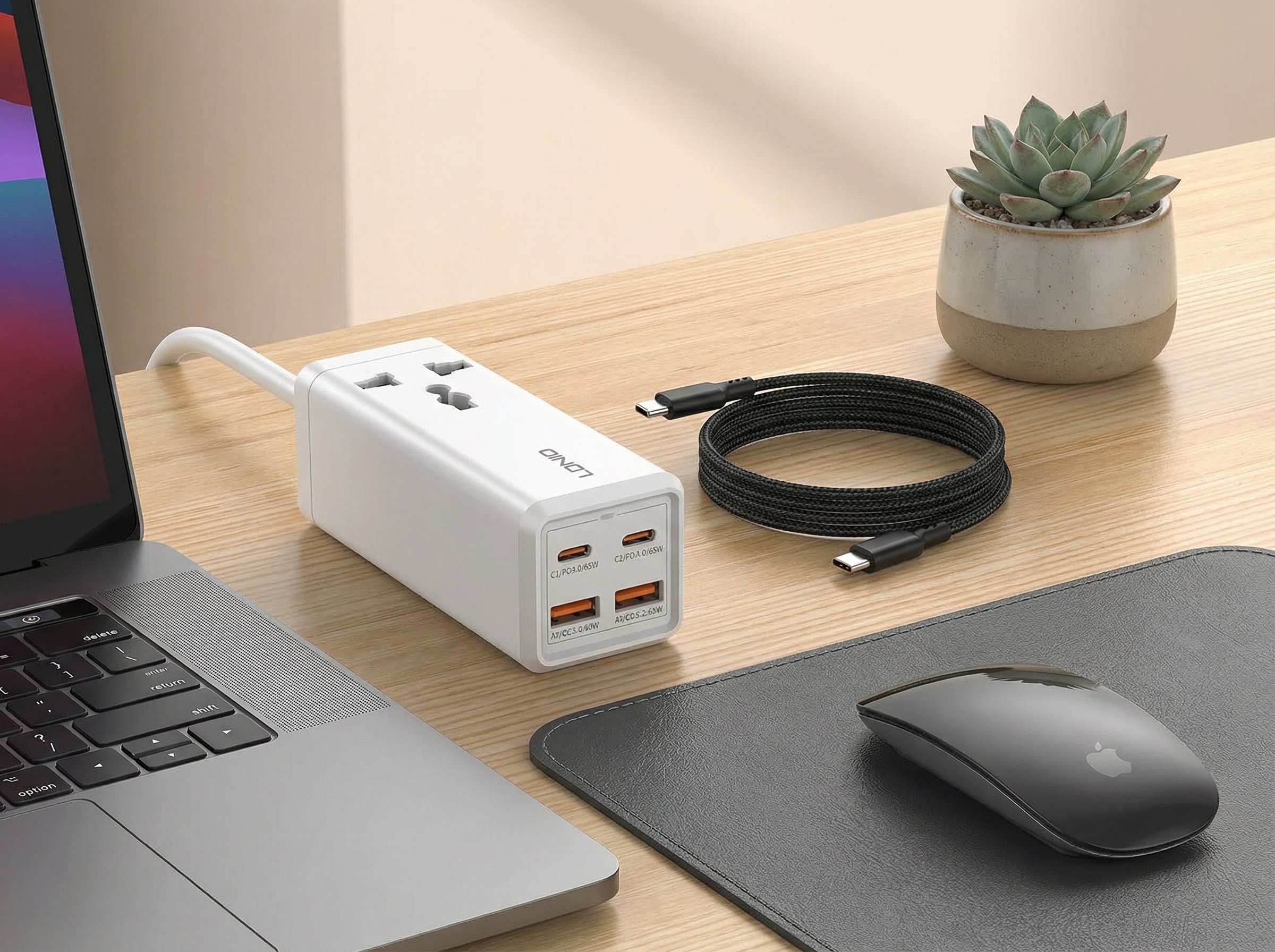 LDNIO SC1418 65W PD পাওয়ার স্ট্রিপ